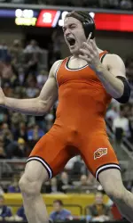 Wrestler Chris Perry was one of three NCAA individual champs from Oklahoma State in 2012-13.
