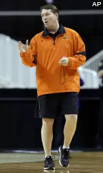 Travis Ford begins his sixth year as head coach of the Cowboys.