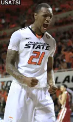 Oklahoma State Cowboys forward/center Kamari Murphy celebrates after scoring. (Alonzo Adams-USA TODAY Sports)