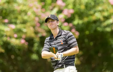 Zachary Olsen watches his tee shot on the second hole during the third round of match play at the 2014 U.S. Amateur at Atlanta Athletic Club in Johns Creek, Ga. on Thursday, Aug. 14, 2014. (Copyright USGA/Chris Keane)