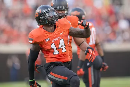 Image Taken at the Oklahoma State Cowboys vs University of Texas-San Antonio Roadrunners, Saturday, September 13, 2014, Boone Pickens Stadium, Stillwater, OK Josh Furman