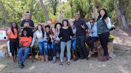 cowgirls at pumpkin patch