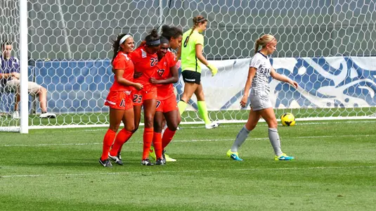 Celebration - Woodard goal vs. Gonzaga
