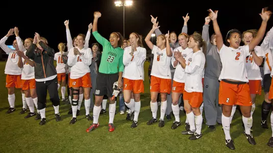 Celebration after 2010 Sweet 16 win over Duke