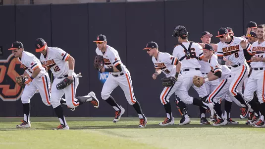 Team taking field
