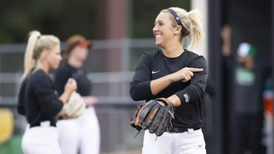 Image Taken at the Oklahoma State Cowgirls vs North Texas Mean Green Softball Game, Wednesday, October 17, 2018, Cowgirl Softball Complex, Stillwater, OK. Bruce Waterfield/OSU Athletics