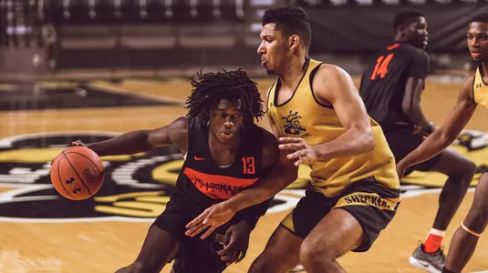 Image Taken At Oklahoma State Cowboy Basketball Scrimmage, Sunday, October 21, 2018, Charles Koch Arena, Wichita, KS. Courtney Bay/OSU Athletics