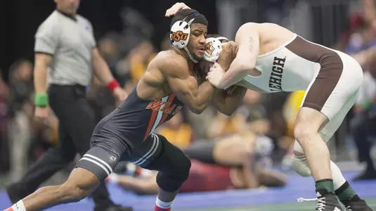 Image Taken at the 2018 NCAA Wrestling Championships, Day 1, Session 2, Thursday, March 15, 2018, Quicken Loans Arena, Cleveland, OH. Bruce Waterfield:OSU Athletics