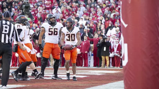 Image Taken at the Oklahoma Sooners vs Oklahoma State Cowboys Football Game, Saturday, November 10, 2018, Gaylord Memorial Stadium, Norman, OK. Bruce Waterfield/OSU Athletics