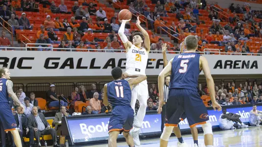 Image Taken at the Oklahoma State Cowboys vs UTSA Roadrunners Basketball Game, Wednesday, November 14, 2018, Gallagher-Iba Arena, Stillwater, OK. Bruce Waterfield/OSU Athletics
