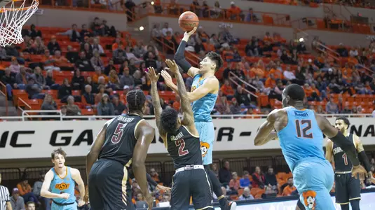 Image Taken at the Oklahoma State Cowboys vs Charleston Cougars Basketball Game, Sunday, November 19, 2018, Gallagher-Iba Arena, Stillwater, OK. Bruce Waterfield/OSU Athletics