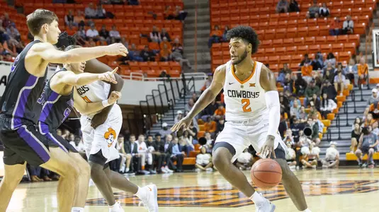 Image Taken at the Oklahoma State Cowboys vs Ouachita Baptist Tigers Basketball Game, Sunday, November 4, 2018, Gallagher-Iba Arena, Stillwater, OK. Bruce Waterfield/OSU Athletics
