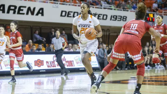 Image Taken at the Oklahoma State Cowgirls vs Arkansas State Red Wolves Women's Basketball Game, Friday, November 9, 2018, Gallagher-Iba Arena, Stillwater, OK. Bruce Waterfield/OSU Athletics