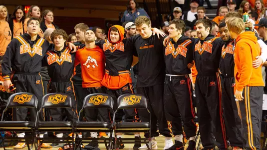 Image Taken at the Oklahoma State Cowboys vs Oklahoma Sooners Wrestling Dual, Sunday, December 9, 2018, Gallagher-Iba Arena, Stillwater, OK. Melissa Morales/OSU Athletics