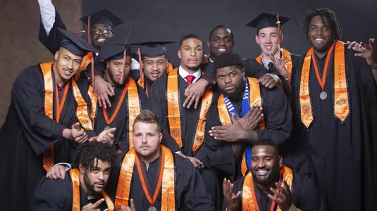 Image Taken at the Oklahoma State University Athletics Graduation Reception, Friday, December 14, 2018, Boone Pickens Stadium, Stillwater, OK. Bruce Waterfield/OSU Athletics