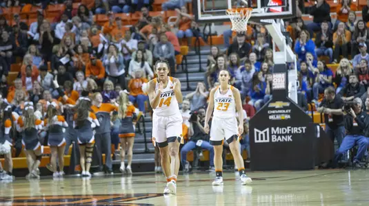 Image Taken at the Oklahoma State Cowgirls vs Tennessee Lady Volunteers Women's Basketball Game, Friday, December 2, 2018, Gallagher-Iba Arena, Stillwater, OK. Bruce Waterfield/OSU Athletics