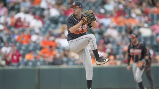 Image Taken at the 2017 NCAA Baseball Championship, Fayetteville Regional, Oklahoma State Cowboys vs Missouri State Bears, Friday, June 2, 2017, Baum Stadium, Fayetteville, AR. Bruce Waterfield/OSU Athletics