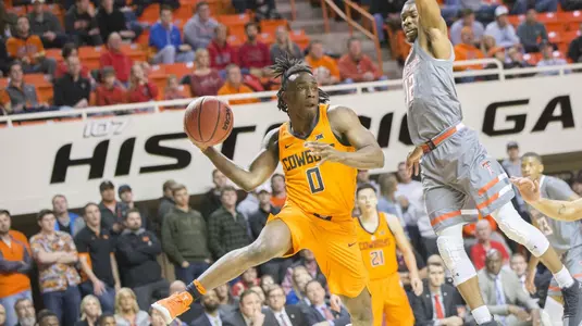 Image Taken at Oklahoma State Cowboys vs Texas Tech Red Raiders Basketball Game, Wednesday, February 21, 2018, Gallagher-Iba Arena, Stillwater, OK. Bruce Waterfield/OSU Athletics
