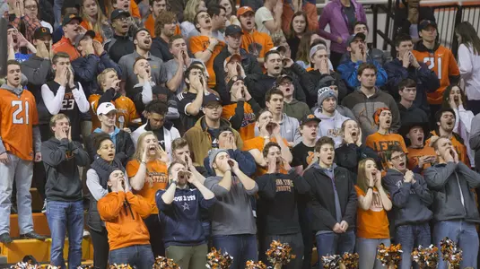 Image Taken at Oklahoma State Cowboys vs Texas Tech Red Raiders Basketball Game, Wednesday, February 21, 2018, Gallagher-Iba Arena, Stillwater, OK. Bruce Waterfield/OSU Athletics