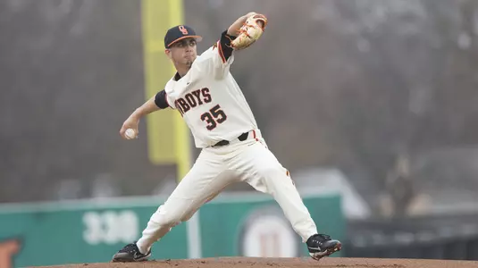 Image Taken at the Oklahoma State Cowboys vs Little Rock Trojans Baseball Game, Tuesday, February 27, 2018, Allie P. Reynolds Stadium Stadium, Stillwater, OK. Bruce Waterfield/OSU Athletics