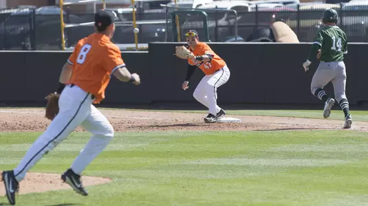 Image taken at the Oklahoma State Cowboys vs Eastern Michigan Eagles Baseball Game, Sunday, March 11, 2018, Allie P. Reynolds Stadium, Stillwater, OK. Bruce Waterfield/OSU Athletics