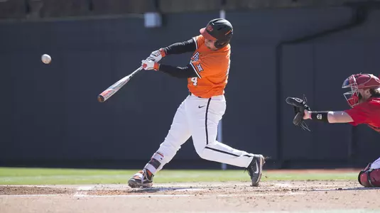 Image Taken at the Oklahoma State Cowboys vs Marist Red Foxes Baseball Game, Sunday, February 25, 2018, Allie P. Reynolds Stadium Stadium, Stillwater, OK. Bruce Waterfield/OSU Athletics