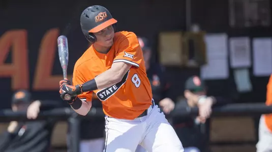 Image taken at the Oklahoma State Cowboys vs Eastern Michigan Eagles Baseball Game, Sunday, March 11, 2018, Allie P. Reynolds Stadium, Stillwater, OK. Bruce Waterfield/OSU Athletics