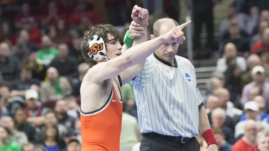 Image Taken at the 2018 NCAA Wrestling Championships, Day 3, Session 1, Saturday, March 17, 2018, Quicken Loans Arena, Cleveland, OH. Bruce Waterfield:OSU Athletics