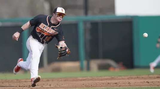 Image Taken at the Oklahoma State Cowboys vs Eastern Michigan Eagles Baseball Game, Saturday, March 10, 2018, Allie P. Reynolds Stadium Stadium, Stillwater, OK. Bruce Waterfield/OSU Athletics