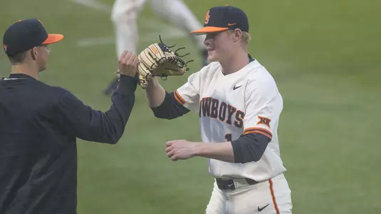 Image Taken at the Oklahoma State Cowboys vs Little Rock Trojans Baseball Game, Tuesday, February 27, 2018, Allie P. Reynolds Stadium Stadium, Stillwater, OK. Bruce Waterfield/OSU Athletics