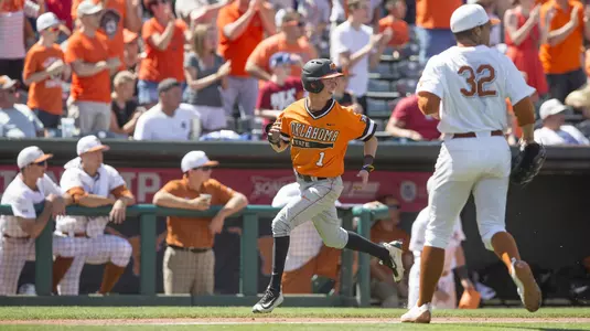 Image Taken at the 2017 Phillips 66 Big 12 Baseball Championship, Oklahoma State Cowboys vs Texas Longhorns, Sunday, May 28, 2017, Chickasaw Bricktown Ballpark, Oklahoma City, OK. Bruce Waterfield/OSU Athletics