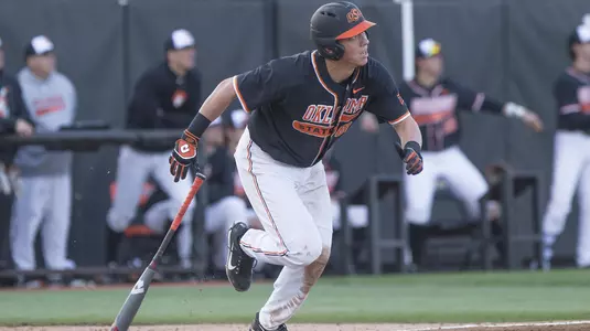 Image Taken at the Oklahoma State Cowboys vs Marist Red Foxes Baseball Game, Saturday, February 24, 2018, Allie P. Reynolds Stadium Stadium, Stillwater, OK. Bruce Waterfield/OSU Athletics