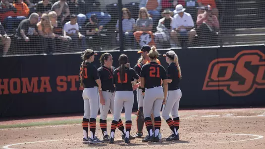 Image Taken at the Oklahoma State Cowgirls vs Iowa State Cyclones Softball Game, Saturday, March 24, 2018, Cowgirl Softball Complex, Stillwater, OK. Bruce Waterfield/OSU Athletics