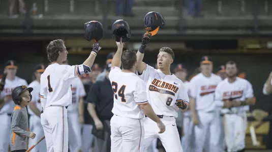 Image Taken at the Oklahoma State Cowboys vs Eastern Michigan Eagles Baseball Game, Friday, March 9, 2018, Allie P. Reynolds Stadium Stadium, Stillwater, OK. Bruce Waterfield/OSU Athletics