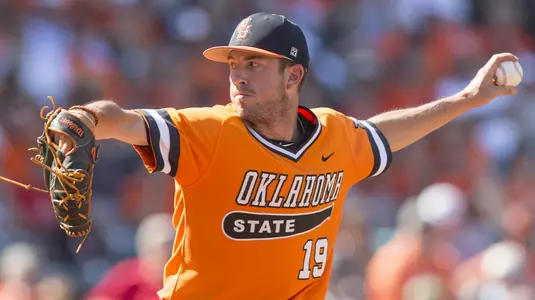 Image Taken at the 2017 Phillips 66 Big 12 Baseball Championship, Oklahoma State Cowboys vs Texas Longhorns, Sunday, May 28, 2017, Chickasaw Bricktown Ballpark, Oklahoma City, OK. Bruce Waterfield/OSU Athletics