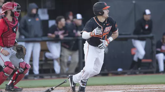 Image Taken at the Oklahoma State Cowboys vs Marist Red Foxes Baseball Game, Saturday, February 24, 2018, Allie P. Reynolds Stadium Stadium, Stillwater, OK. Bruce Waterfield/OSU Athletics
