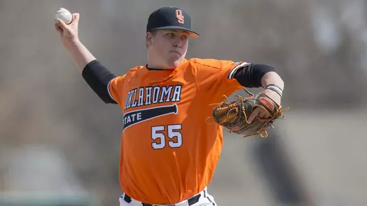 Image taken at the Oklahoma State Cowboys vs Eastern Michigan Eagles Baseball Game, Sunday, March 11, 2018, Allie P. Reynolds Stadium, Stillwater, OK. Bruce Waterfield/OSU Athletics