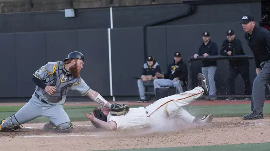 Image Taken at the Oklahoma State Cowboys vs Wichita State Shockers Baseball Game, Tuesday, April 10, 2018, Allie P. Reynolds Stadium Stadium, Stillwater, OK. Bruce Waterfield/OSU Athletics