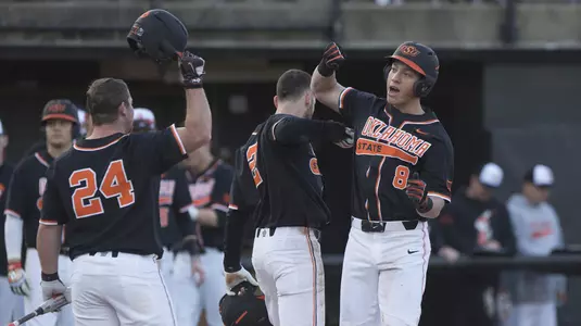 Image Taken at the Oklahoma State Cowboys vs Marist Red Foxes Baseball Game, Saturday, February 24, 2018, Allie P. Reynolds Stadium Stadium, Stillwater, OK. Bruce Waterfield/OSU Athletics
