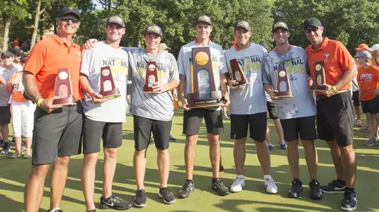 Image Taken at the 2018 NCAA Men's Golf Championship, Final Round, Oklahoma State Cowboys vs Alabama Crimson Tide, Wednesday, May 30, 2018, Karsten Creek Golf Club, Stillwater, OK. Bruce Waterfield/OSU Athletics