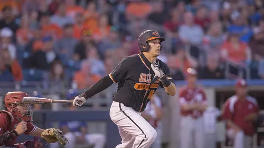Image Taken at the Oklahoma State Cowboys vs Oklahoma Sooners Baseball Game, Saturday, April 28, 2018, Oneok Field, Tulsa, OK. Bruce Waterfield/OSU Athletics