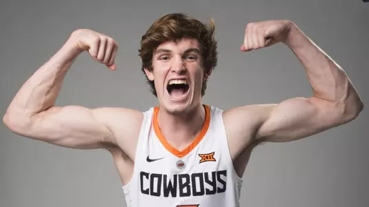 Image shot in Orange Power Studios, Oklahoma State Cowboy Basketball Social Media Poster Shoot, July 26, 2018, Stillwater, OK, Jeffrey Parr/OSU Athletics