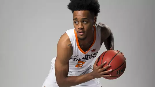 Image shot in Orange Power Studios, Oklahoma State Cowboy Basketball Social Media Poster Shoot, July 26, 2018, Stillwater, OK, Jeffrey Parr/OSU Athletics