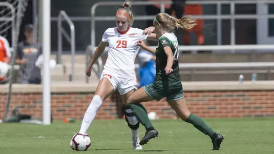 Image Taken at the Oklahoma State Cowgirls vs San Francisco Dons Soccer Match, Sunday, September 9, 2018, Neal Patterson Stadium, Stillwater, OK. Bruce Waterfield/OSU Athletics