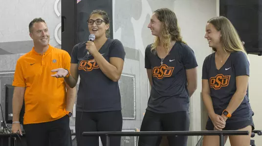 Image Taken at the 2018 OSU Cowgirl Tennis Pro-Am, Friday, September 7, 2018, Greenwood Tennis Center, Stillwater, OK. Bruce Waterfield/OSU Athletics