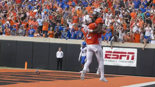 Image Taken at the Oklahoma State Cowboys vs Boise State Broncos Football Game, Saturday, September 15, 2018, Boone Pickens Stadium, Stillwater, OK. Bruce Waterfield/OSU Athletics