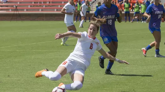 Image Taken at the Oklahoma State Cowgirls vs Florida Gators Soccer Match, Sunday, August 26, 2018, Neal Patterson Stadium, Stillwater, OK. Bruce Waterfield/OSU Athletics