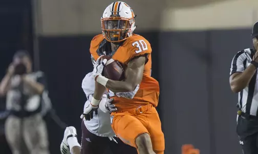 Image Taken at the Oklahoma State Cowboys vs Missouri State Bears Football Game, Thursday, August 30, 2018, Boone Pickens Stadium, Stillwater, OK. Bruce Waterfield/OSU Athletics