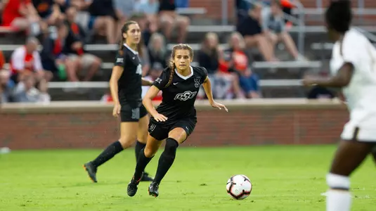 Image Taken at the Oklahoma State Cowgirls vs California Bears Soccer Match, Friday, September 7, 2018, Neal Patterson Stadium, Stillwater, OK. Melissa Morales/OSU Athletics