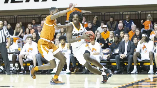 Image Taken at the Oklahoma State Cowboys vs Texas Longhorns Basketball Game, Tuesday, January 8, 2019, Gallagher-Iba Arena, Stillwater, OK. Bruce Waterfield/OSU Athletics